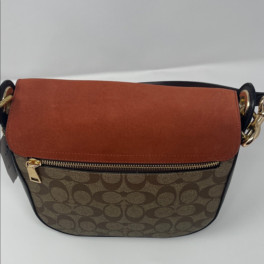 Coach Kleo Shoulder Bag 23 in Signature Canvas & Suede Mix - Picture 5 of 10